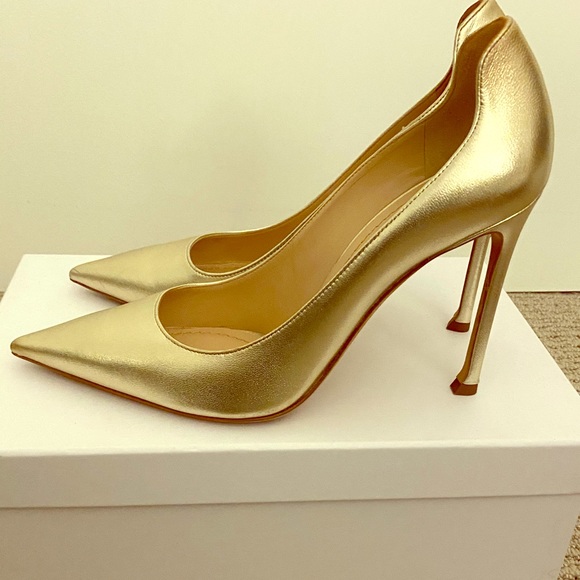 Gold Dior heels (worn once) - Picture 1 of 4